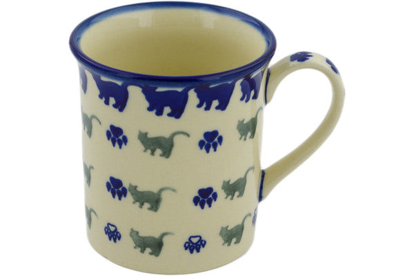8 oz Mug - Cats on Parade | Polish Pottery House