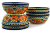 16 oz Set of 6 Bowls - Coral Blossom | Polish Pottery House