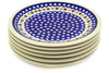 11" Set of 6 Dinner Plates - Old Poland | Polish Pottery House