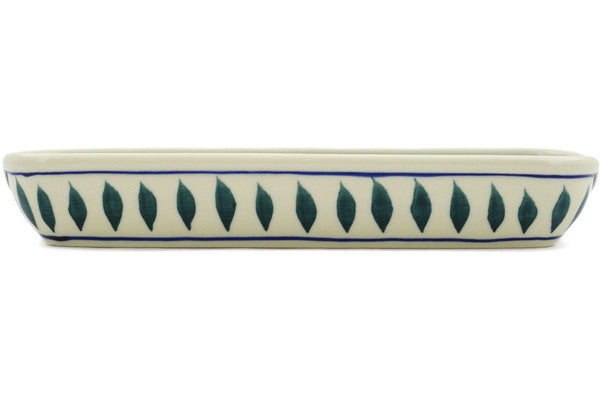 9" Corn Tray - Peacock | Polish Pottery House