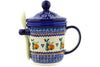12 oz Brewing Mug with Spoon - DU71 | Polish Pottery House