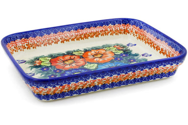 8" x 10" Rectangular Baker - D86 | Polish Pottery House