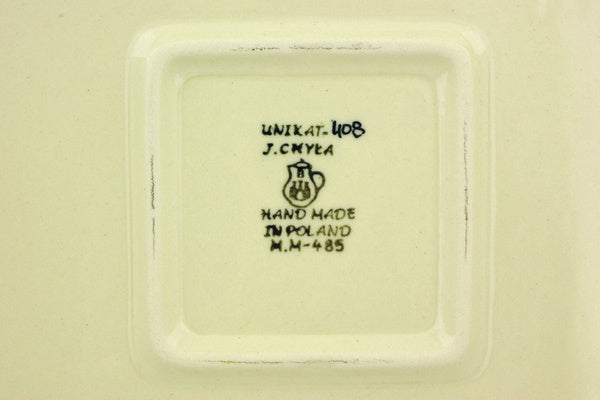 8 cup Square Bowl - Fiolek | Polish Pottery House
