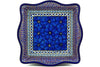 8 cup Square Bowl - Fiolek | Polish Pottery House