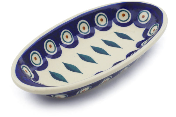4 oz Condiment Dish - Peacock | Polish Pottery House