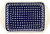 11" x 17" Rectangular Baker with Handles - Peacock | Polish Pottery House