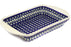 11" x 17" Rectangular Baker with Handles - Peacock | Polish Pottery House
