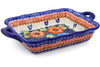 8" x 12" Rectangular Baker with Handles - D86 | Polish Pottery House