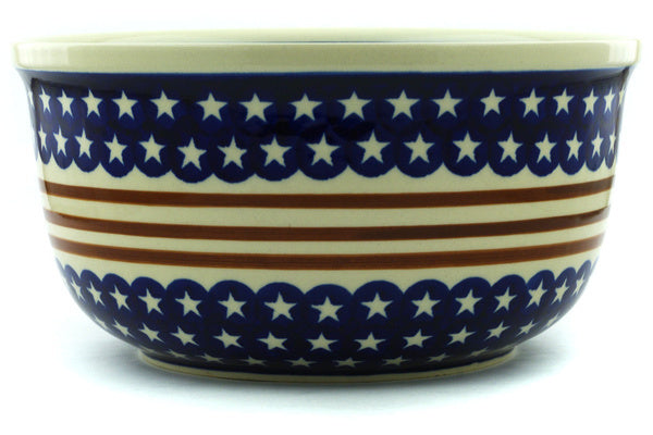 24 cup Serving Bowl - Stars & Stripes | Polish Pottery House
