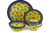  Place Setting - Sunny Blooms | Polish Pottery House
