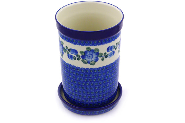 8" Bottle Chill with Saucer - Heritage | Polish Pottery House