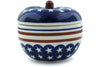 5" Apple Baker - Stars & Stripes | Polish Pottery House