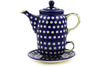 16 oz Tea for One - Polka Dot | Polish Pottery House