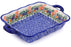 8" x 12" Rectangular Baker with Handles - D146 | Polish Pottery House