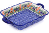 8" x 12" Rectangular Baker with Handles - D146 | Polish Pottery House