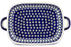 11" x 18" Rectangular Baker with Handles - Peacock | Polish Pottery House