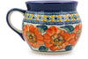 15 oz Bubble Mug - Coral Blossom | Polish Pottery House