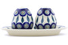 3" Salt and Pepper Shakers - Peacock | Polish Pottery House