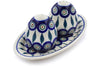 3" Salt and Pepper Shakers - Peacock | Polish Pottery House