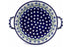 8" Round Baker with Handles - Blue Bell | Polish Pottery House