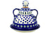 7" Cheese Lady - Blue Peacock | Polish Pottery House