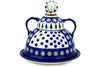 7" Cheese Lady - Blue Peacock | Polish Pottery House