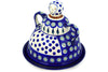 7" Cheese Lady - Blue Peacock | Polish Pottery House