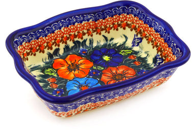 6" x 8" Rectangular Baker - D86 | Polish Pottery House