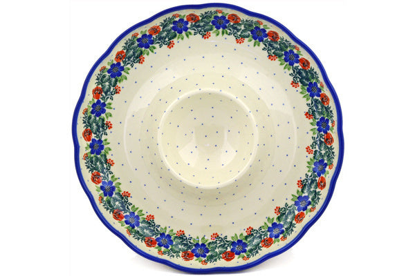 12" Chip and Dip Platter - 1535X | Polish Pottery House