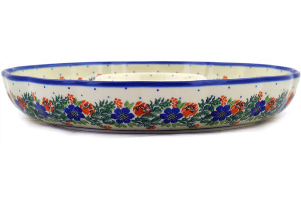 12" Chip and Dip Platter - 1535X | Polish Pottery House