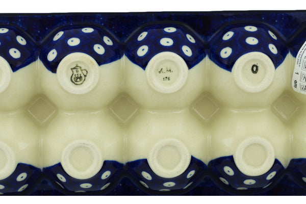 13" Egg Crate - Blue Bell | Polish Pottery House