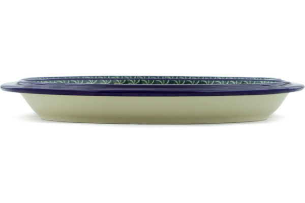 10" Divided Dish - Blue Daisy | Polish Pottery House