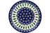11" Dinner Plate - Blue Peacock | Polish Pottery House