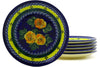 8" Set of 6 Salad Plates - DU44 | Polish Pottery House