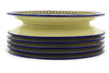 11" Set of 6 Dinner Plates - Sunny Blooms | Polish Pottery House