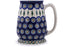 4 cup Stein - Blue Peacock | Polish Pottery House