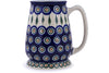 4 cup Stein - Blue Peacock | Polish Pottery House