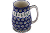 4 cup Stein - Blue Peacock | Polish Pottery House