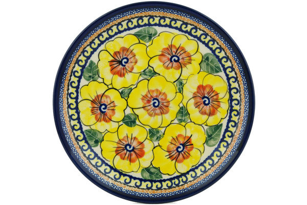 8" Salad Plate - Sunny Blooms | Polish Pottery House
