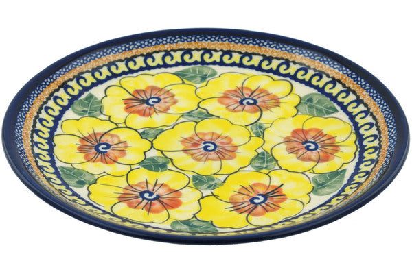8" Salad Plate - Sunny Blooms | Polish Pottery House