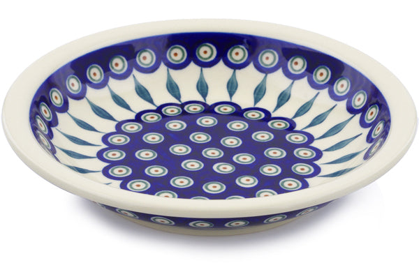9" Pasta Bowl - Peacock | Polish Pottery House