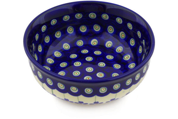 9 oz Dessert Bowl - Floral Peacock | Polish Pottery House