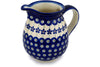 3 cup Pitcher - Floral Peacock | Polish Pottery House