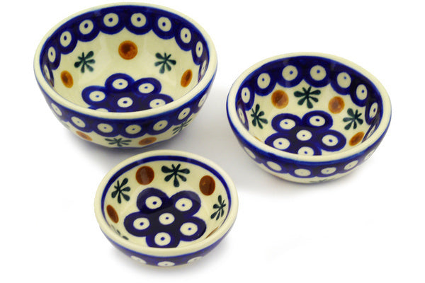 Set of 3 Nesting Bowls - Old Poland | Polish Pottery House