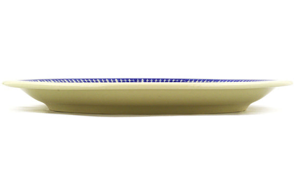 11" Dinner Plate - Blue Damask | Polish Pottery House
