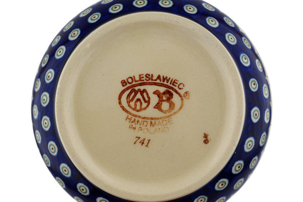3 cup Canister - Floral Peacock | Polish Pottery House
