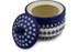 3 cup Canister - Floral Peacock | Polish Pottery House