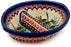 7" Divided Dish - Butterfly Garden | Polish Pottery House