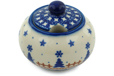 Container Sugar Bowl 8 ounces with Spoon 5 - Color Palette Polish Pottery