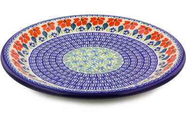 13" Round Platter - Athens Prairie | Polish Pottery House